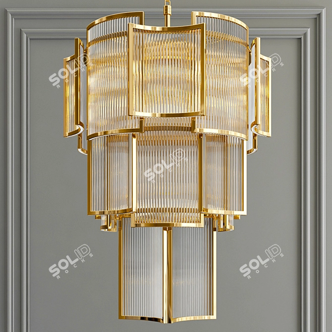 Elevate your space with Eichholtz Chandelier 3D model image 2