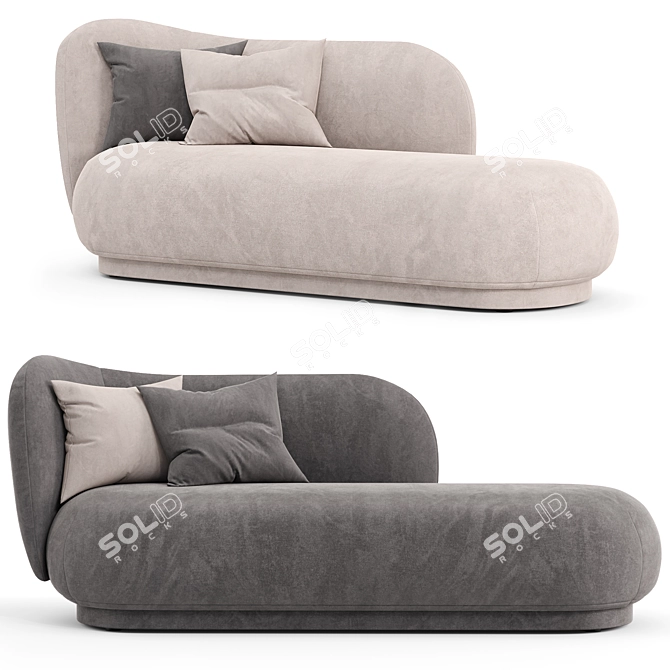 Ferm Living Rico Divan & Sofa 3D model image 3