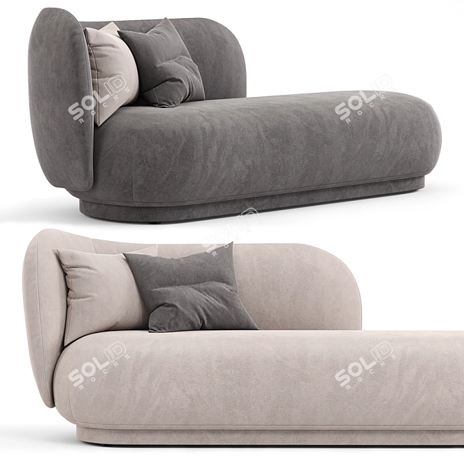 Ferm Living Rico Divan & Sofa 3D model image 4