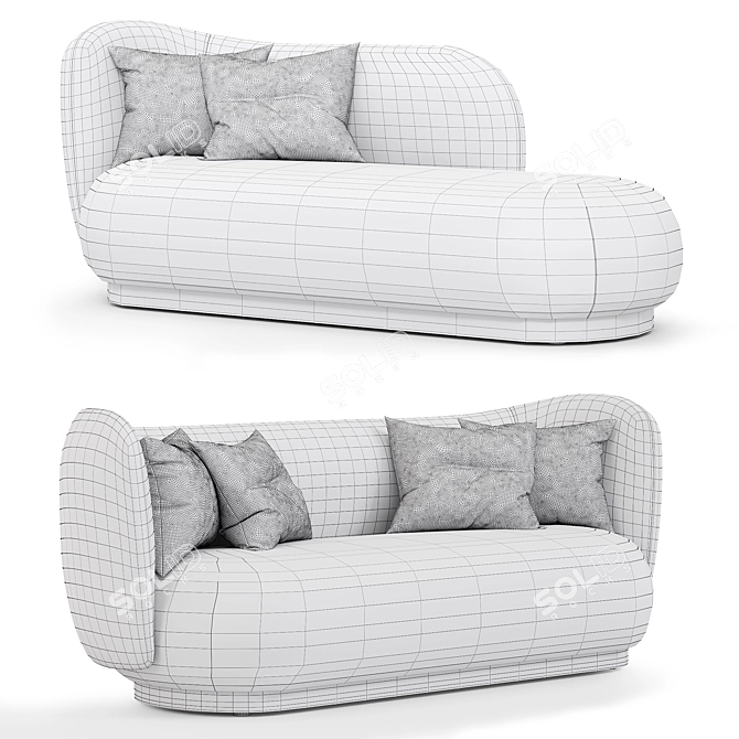 Ferm Living Rico Divan & Sofa 3D model image 6