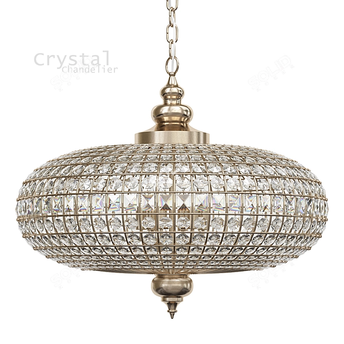 Timeless Elegance: Lucille Crystal Chandelier 3D model image 1