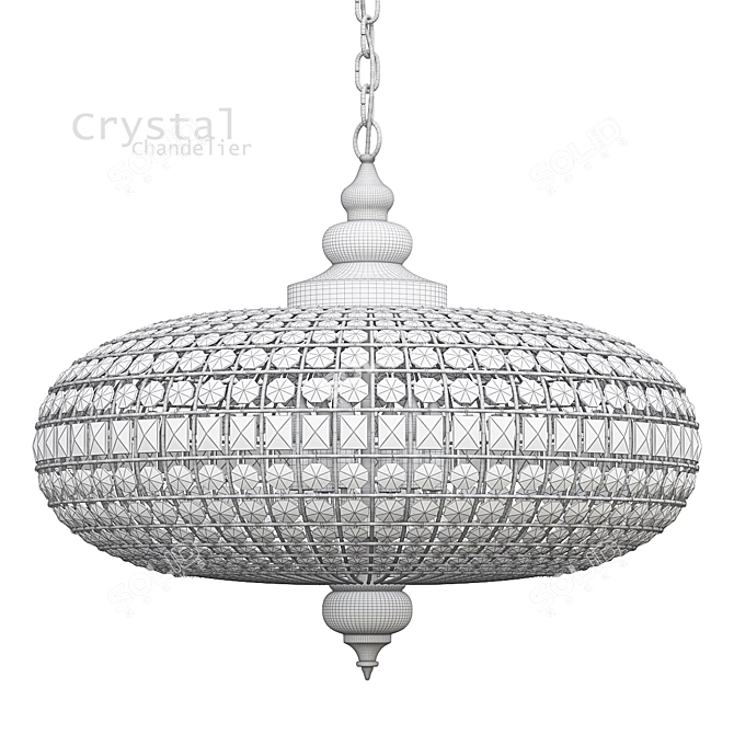 Timeless Elegance: Lucille Crystal Chandelier 3D model image 2