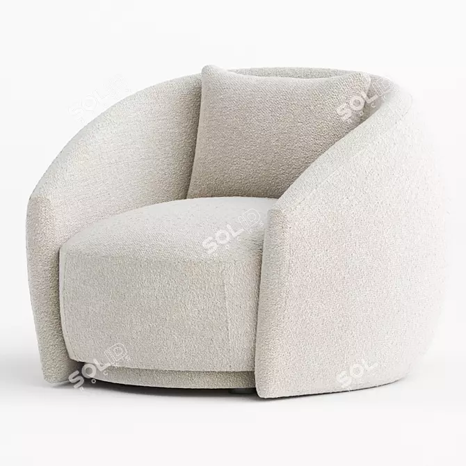 Contemporary Moroso PACIFIC Armchair 3D model image 3