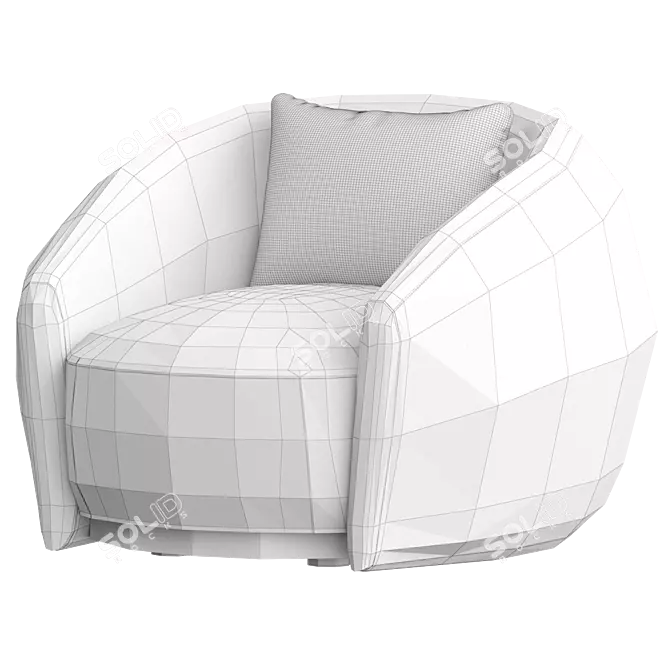 Contemporary Moroso PACIFIC Armchair 3D model image 5