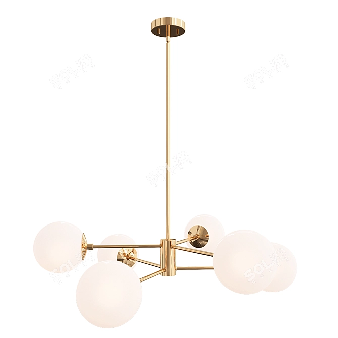 Glint 6-Light Statement Chandelier 3D model image 1