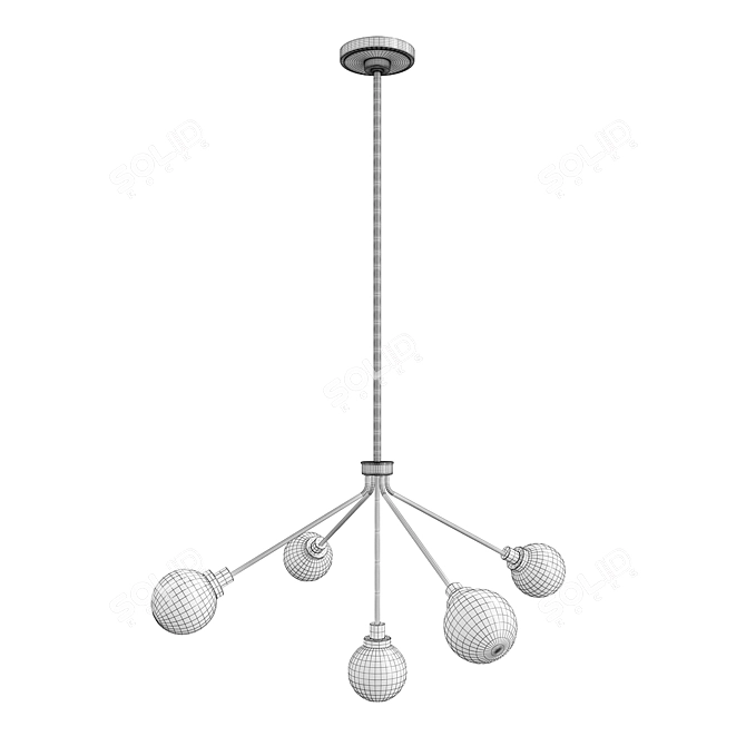 Anston Sputnik Linear Chandelier 3D model image 2