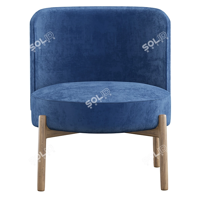 Elegant Amalia Armchair 3D model image 2