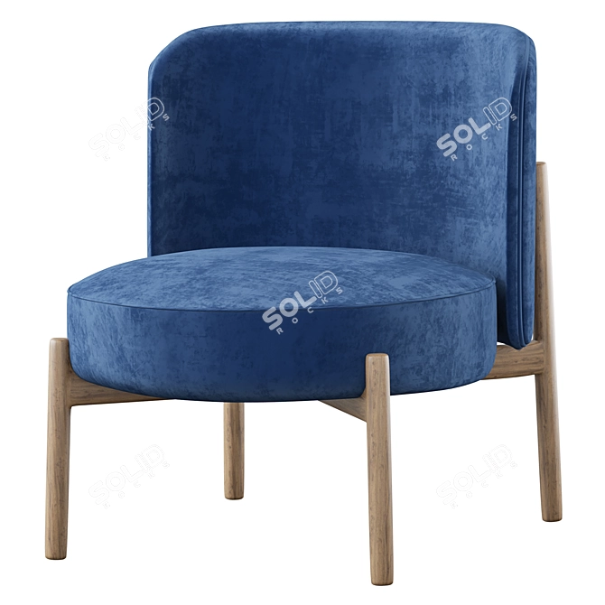 Elegant Amalia Armchair 3D model image 3