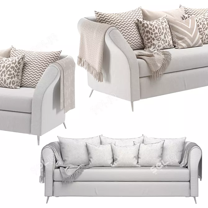 Modern Ikea Soderhamn Sofa 3D model image 2