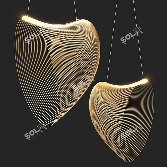 Sleek Illan LED Pendant Lamp 3D model image 1