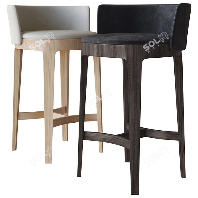 Contemporary Devon Stool by Molteni 3D model image 2