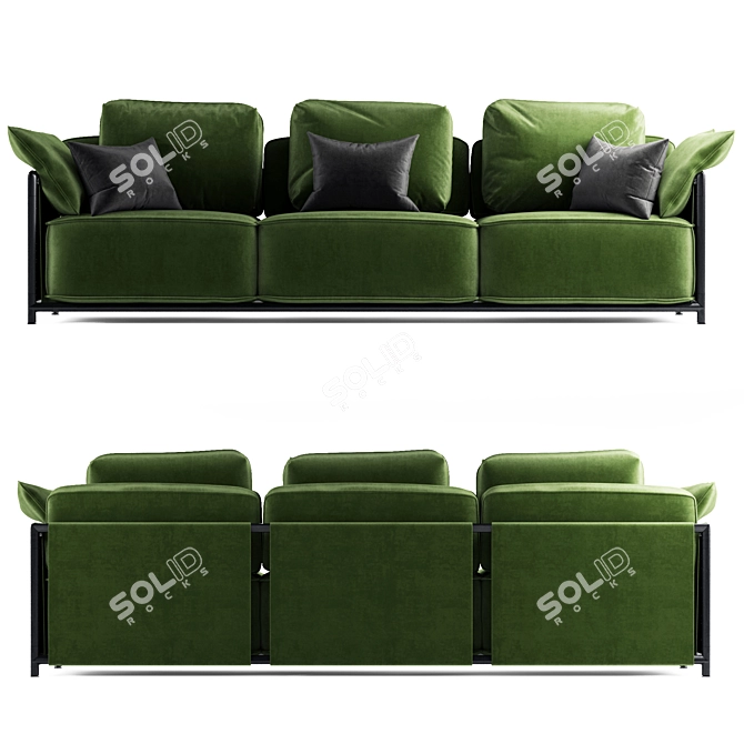 Sleek Elegance: GHIDINI 1961 DODO Sofa 3D model image 3