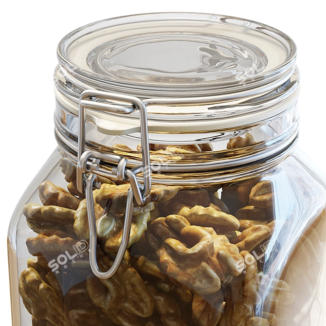 Fido Jar with Walnuts - High-Quality Food Set 3D model image 4