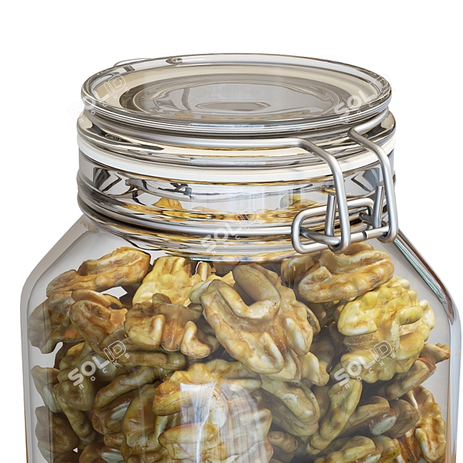 Fido Jar with Walnuts - High-Quality Food Set 3D model image 5