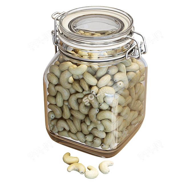 Premium Fido Jar: Cashews Delight 3D model image 2