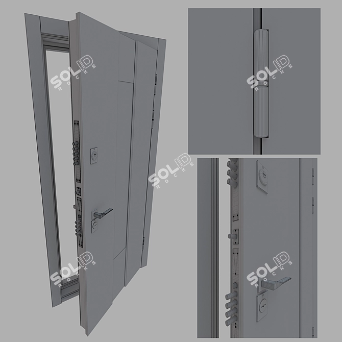 Elegans 800: Siberian Crafted Custom Doors 3D model image 3