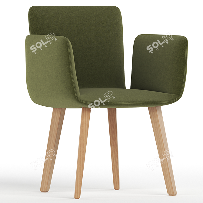 Sleek Jalis Chair 3D model image 1