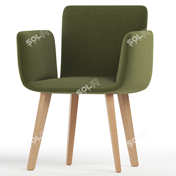 Sleek Jalis Chair 3D model image 2