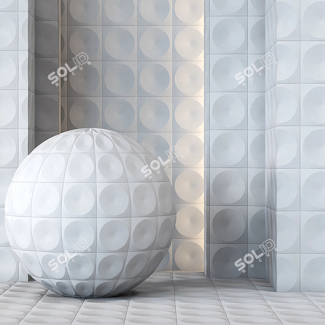 Adonis 3D Wall Panel: Stunning Texture 3D model image 1