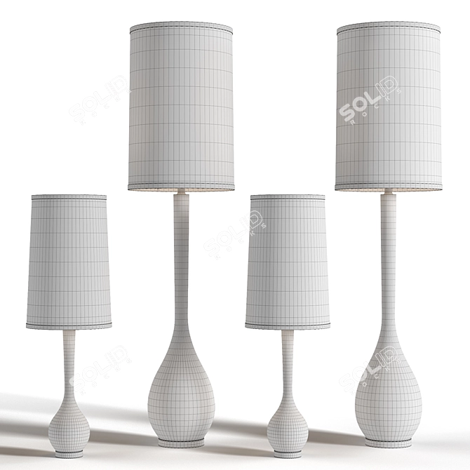 Modern Bulb Floor Lamp 3D model image 3