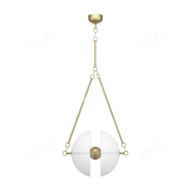 Brass Lampatron CORE - Elegant Metal & Glass Pendant 3D model image 2