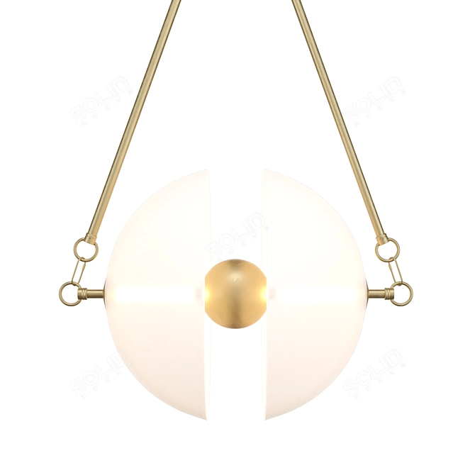 Brass Lampatron CORE - Elegant Metal & Glass Pendant 3D model image 4