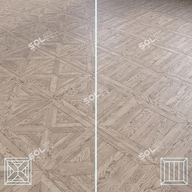 Luxury Wood Parquet Flooring | 3D Model 3D model image 1