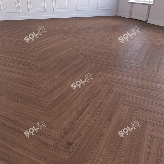 Title: Premium Wood Parquet Flooring 3D model image 3