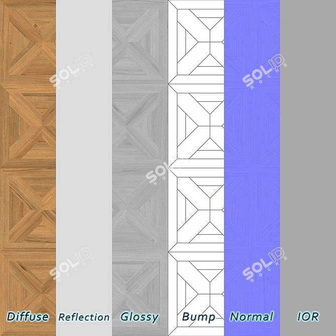 Seamless High-Resolution Wood Flooring 3D model image 7