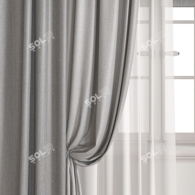 Elegant Drapery for Render 3D model image 2