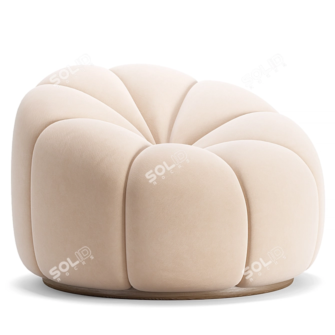 Modern Marshmellow Swivel Chair 3D model image 1