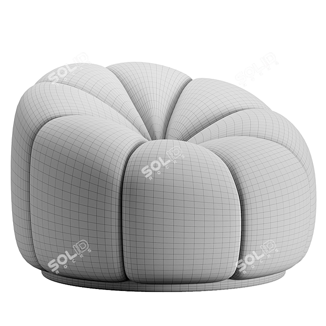 Modern Marshmellow Swivel Chair 3D model image 4