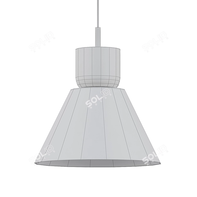 Elegant Metal Pendant Light 3D model image 2
