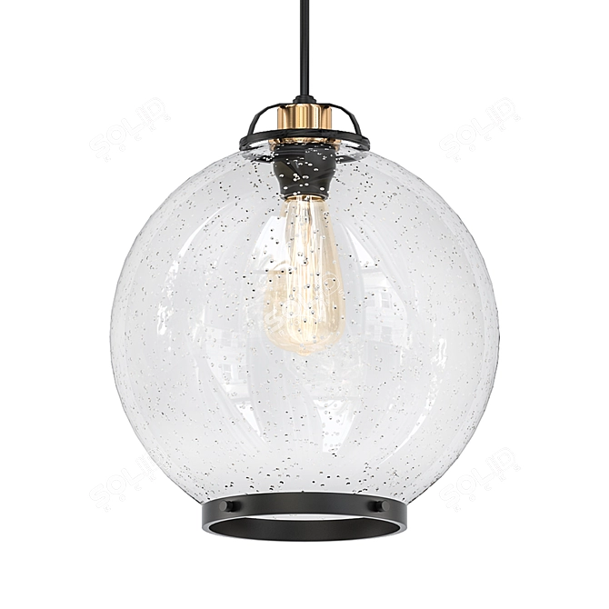 Vintage-inspired Pendant Light 3D model image 1