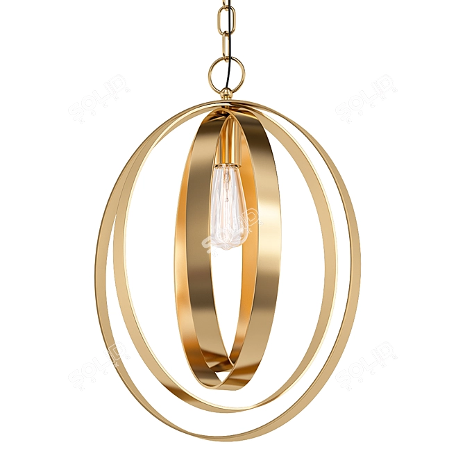 Minimalist 1-Light Pendant 3D model image 1