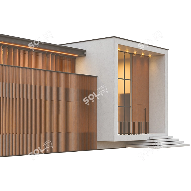  Modern Duplex Villa Design 3D model image 5