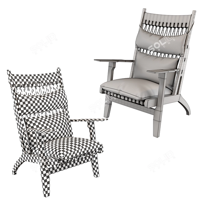 Susa Lounge Chair: Modern, Stylish, Comfort 3D model image 6