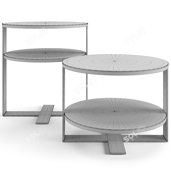 Elegant B&B Italia Eileen Tables 3D model image 6