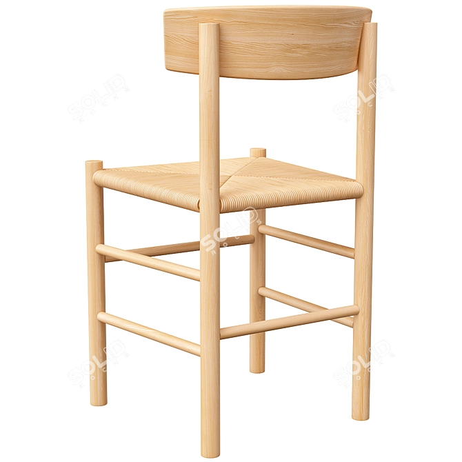 Gubi 2 Wooden Chair: Stylish and Versatile 3D model image 3
