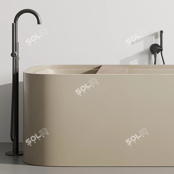 Serenity Stone Freestanding Bathtub 3D model image 5