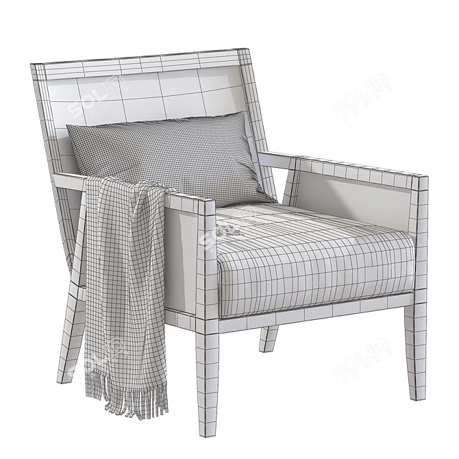 Antonia Chair: Stylish Comfort for Your Space 3D model image 3