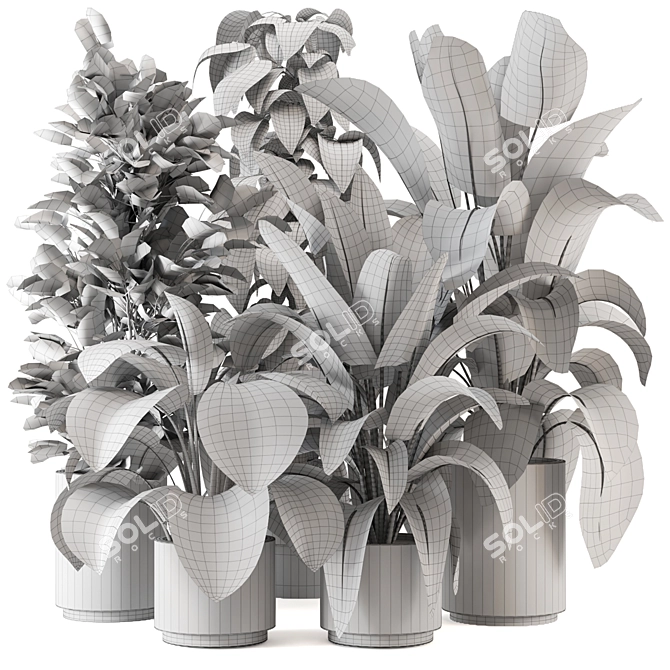 Green Oasis Collection - Set of 280 Indoor Plants 3D model image 6