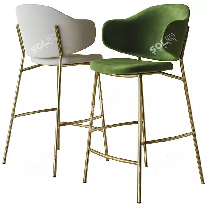 Sleek Holly Stool: Calligaris 3D model image 2