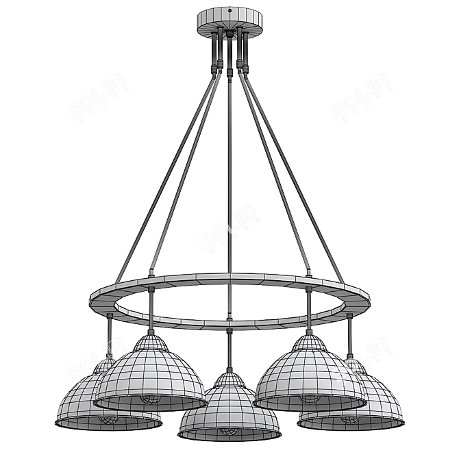 MW Light Formula: Stylish Pendant Chandelier 3D model image 2