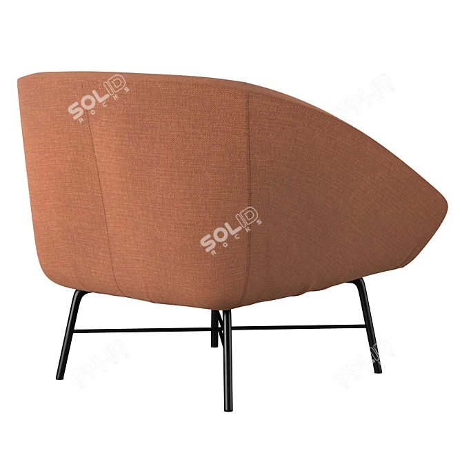 Stylish Barrow Lounge Chair 3D model image 5