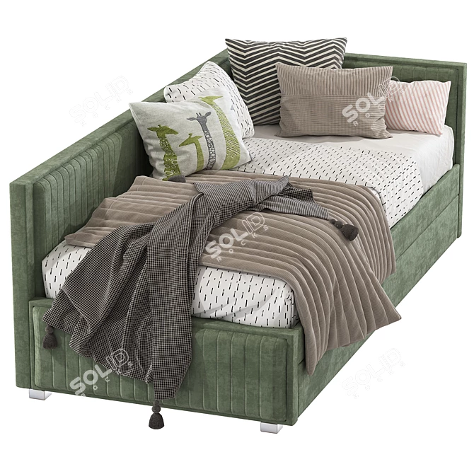Hawthorne Daybed: Stylish Trundle Sofa Bed 3D model image 4