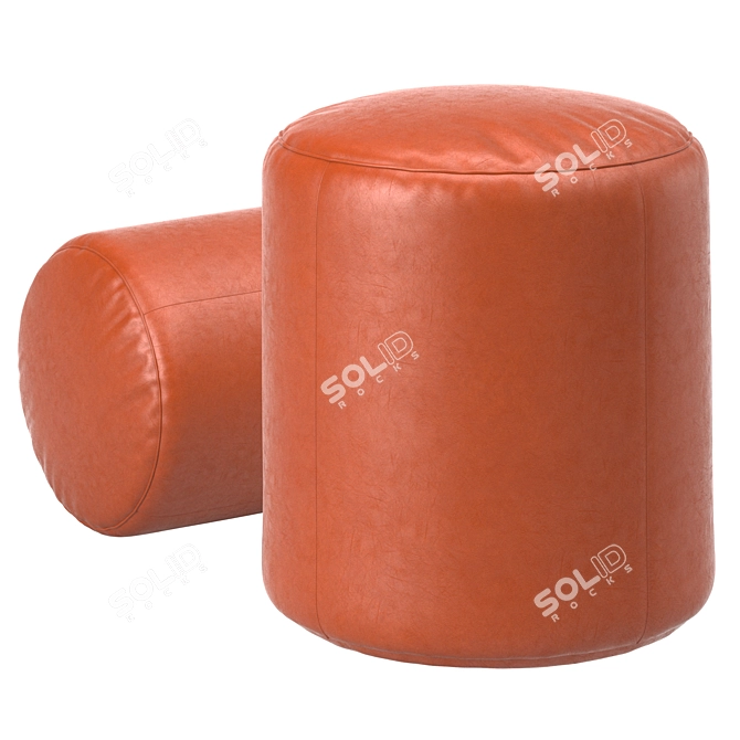 Torres Round Pouf: Stylish and Functional Seating 3D model image 1