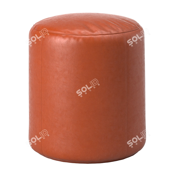 Torres Round Pouf: Stylish and Functional Seating 3D model image 2