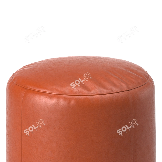 Torres Round Pouf: Stylish and Functional Seating 3D model image 3