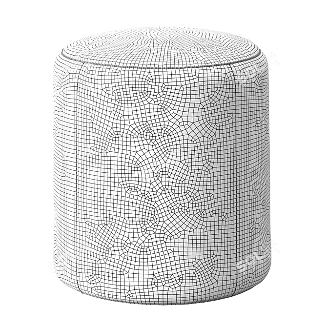 Torres Round Pouf: Stylish and Functional Seating 3D model image 5